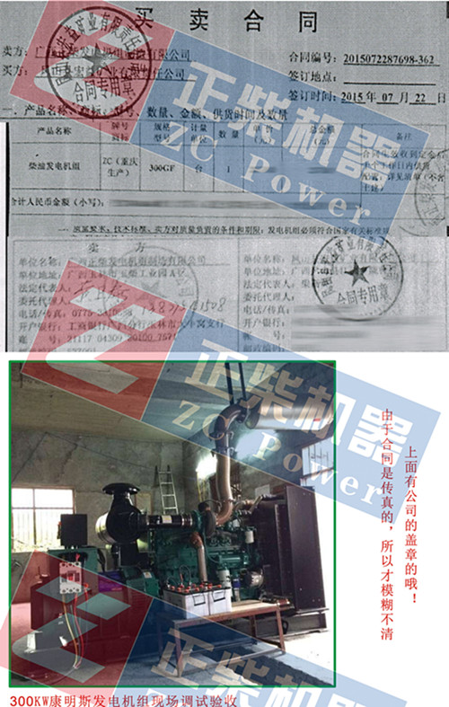 Fengshan County Hongyi Mining Co., Ltd. Purchased a 300kw Cummins generator set